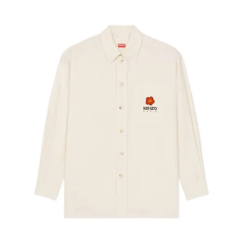 KENZO Boke Flower Logo Embroidered Buttoned Shirt