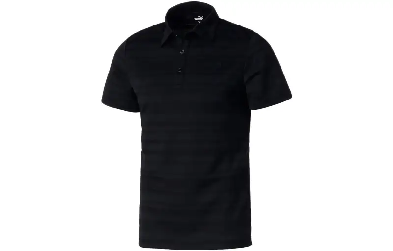 PUMA Polo Shirts Men's Black Polo Collar Moderate Other