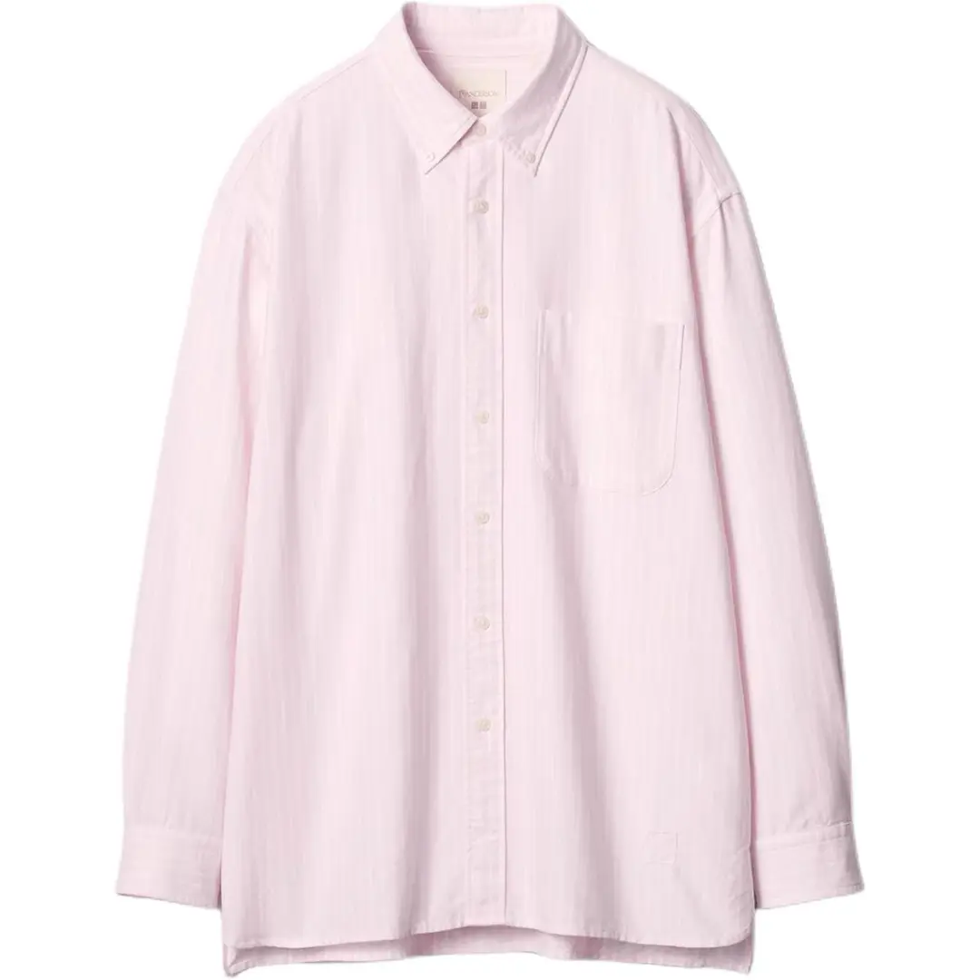 UNIQLO X JW Anderson Shirts Unisex Pink Lapel Moderate Other
