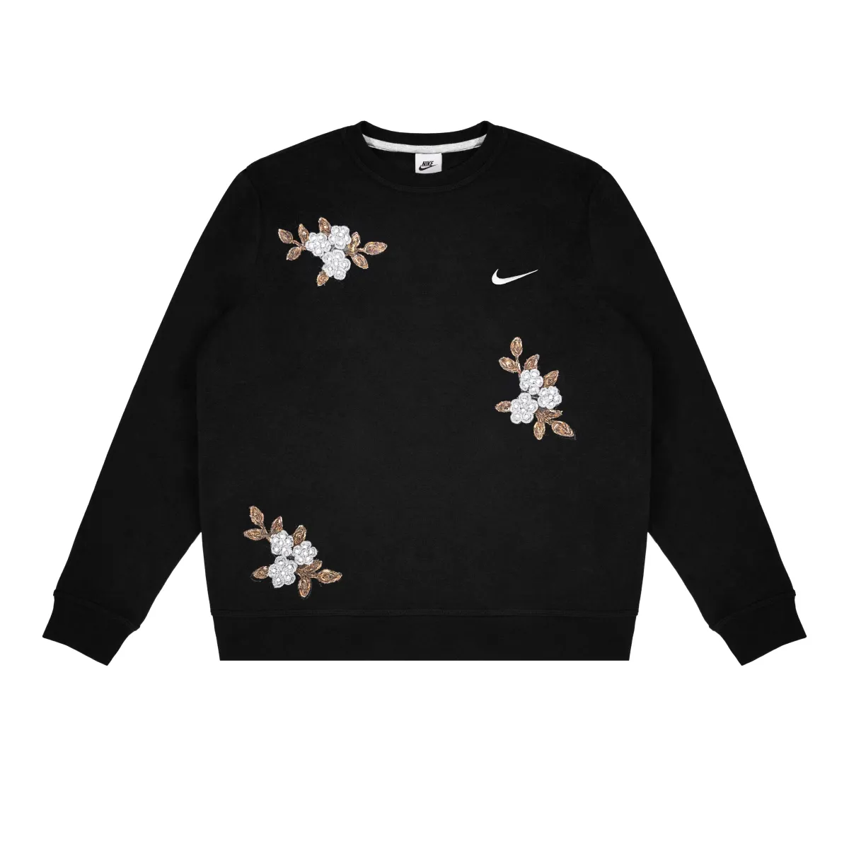 Nike Minimalist Style Versatile Crew Neck Sweatshirt Unisex Black