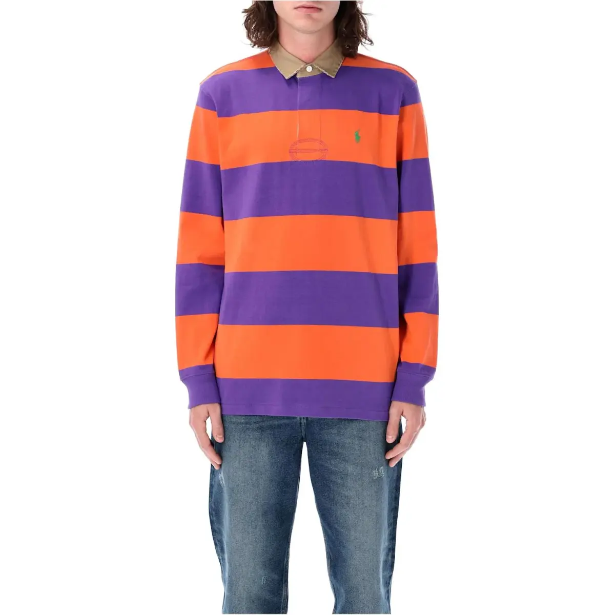 Polo Ralph Lauren Logo Embroidered Striped Polo Shirt