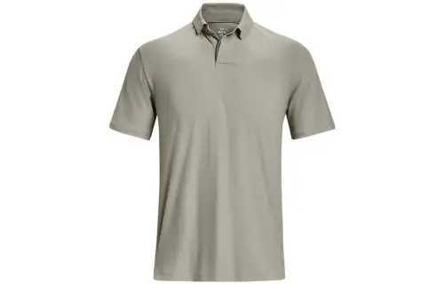 Under Armour Luxe Polo Shirts Men's Green Polo Collar Moderate Straight Fit