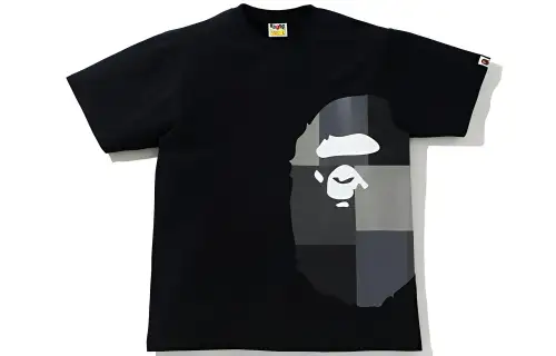 Bape Color Block Side Big Ape Head Tee