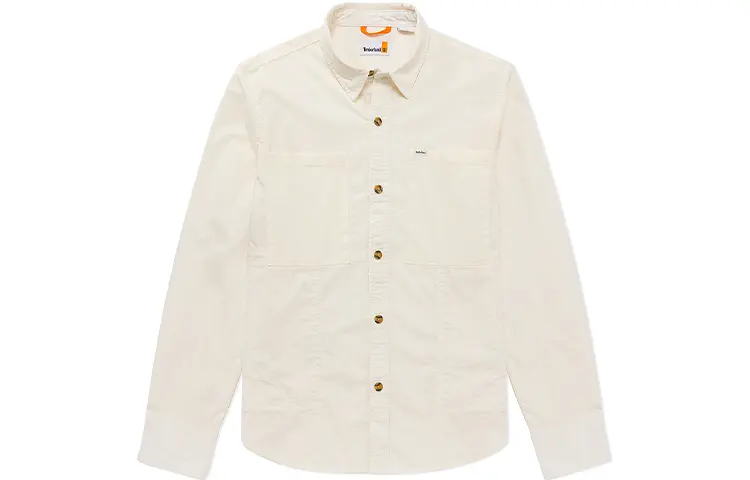 Timberland Shirts Men's Vintage White Lapel Moderate Shirt
