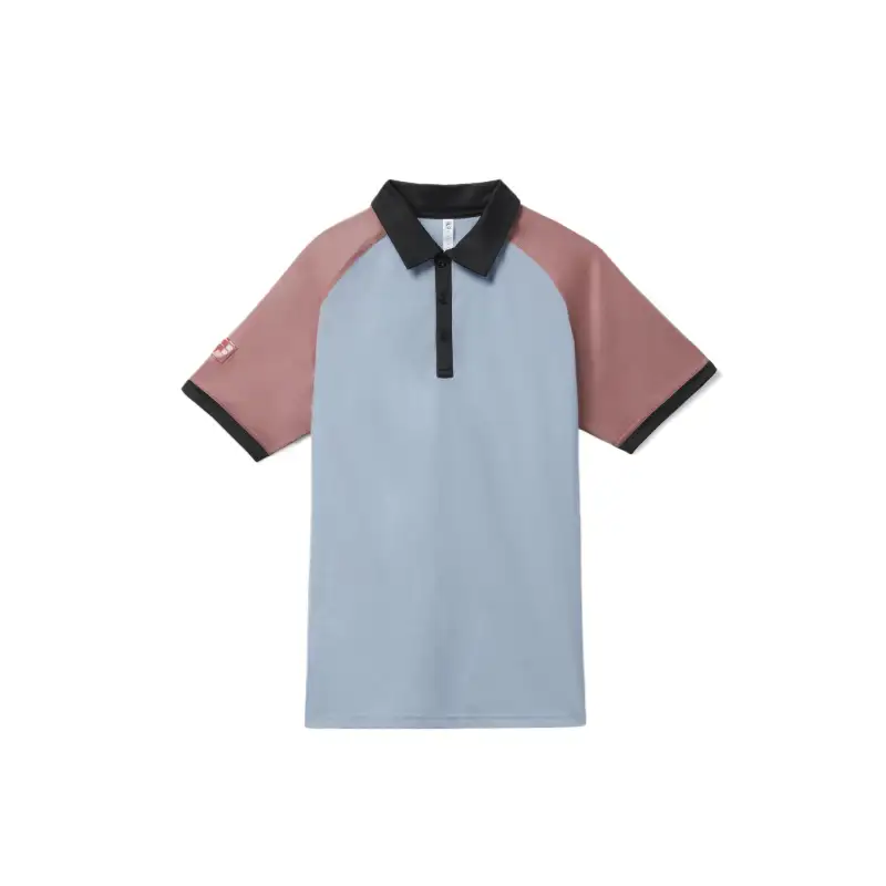 FILA Polo Shirt Unisex Sky Blue Nostalgic Rose Black