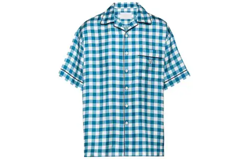 【Previous Season】checked silk twill shirt