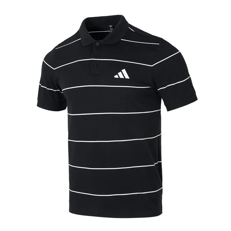 Adidas Polo Shirts Men's Black Polo Collar Moderate Other
