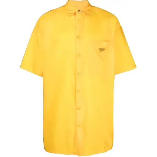 PRADA Shirts Men's Yellow Lapel Moderate Other