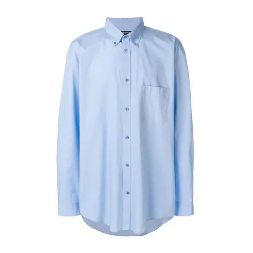 Balenciaga Shirt Loose Fit Men's Blue