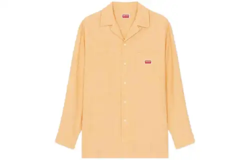Kenzo logo-appliqué linen oversized shirt