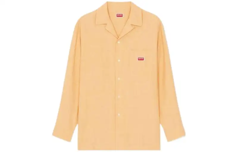 Kenzo logo-appliqué linen oversized shirt