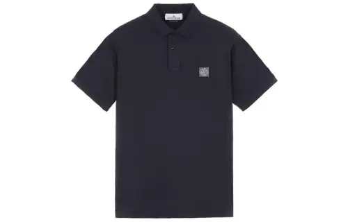 STONE ISLAND Logo Patch Short Sleeved Polo Shirt