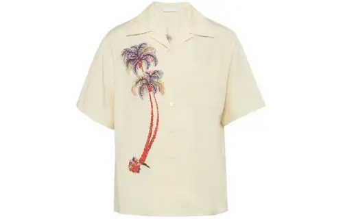 PRADA Shirts Men's Beige Lapel Moderate Other