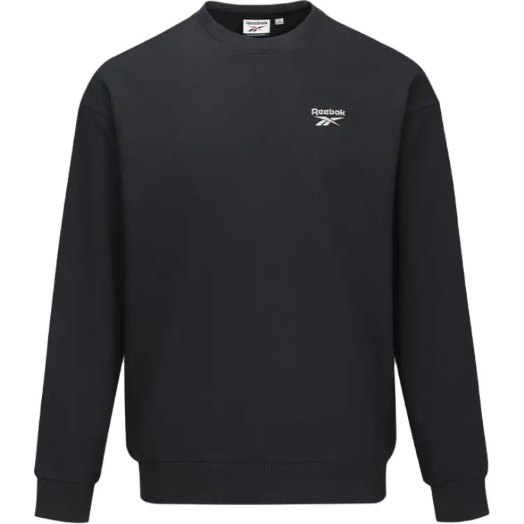 Reebok Sweatshirts Unisex Black Crew Neck Moderate