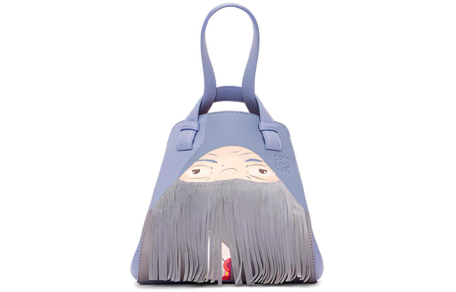 LOEWE Loewe x Howl's Moving Castle Hammock Nugget Detachable Adjustable Shoulder Strap Hook Closure Satin Calf Leather Shoulder Crossbody Tote Women's Purple