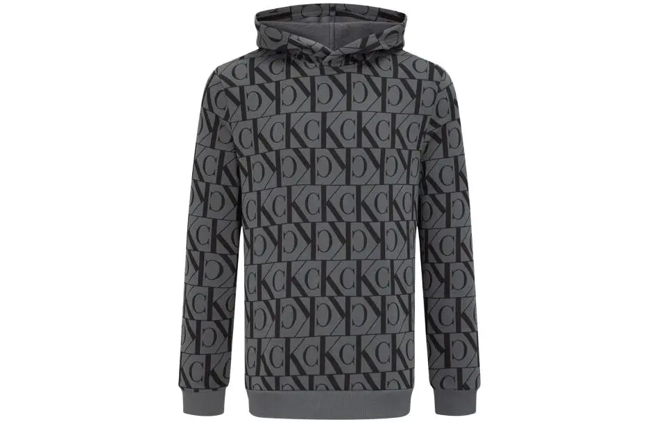 CALVIN KLEIN Sweatshirt Men's Gray With Black Print