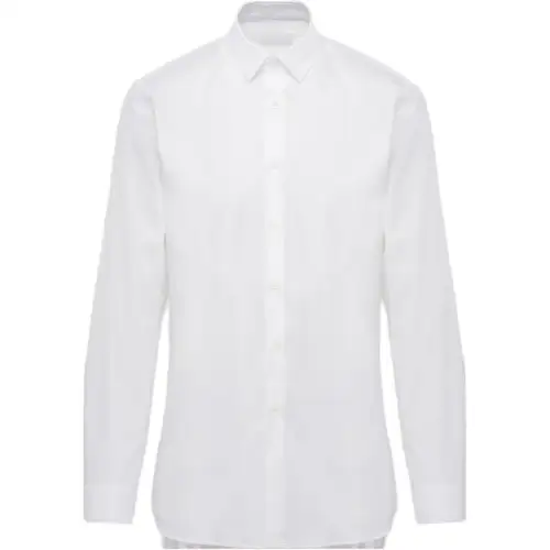 PRADA Shirts Men's White Lapel Moderate