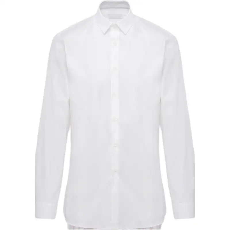 PRADA Shirts Men's White Lapel Moderate