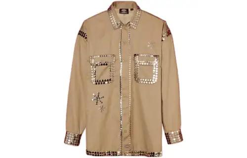 GUCCI X Dickies Shirts Unisex Apricot Lapel Moderate Other