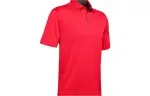 Under Armour Polo Shirts Men's Red Polo Collar Moderate Straight Fit