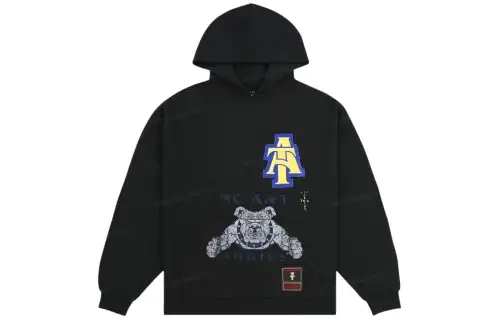 Travis Scott X Mitchell & Ness North Carolina A&T Aggies Overlap Pullover Hoodie