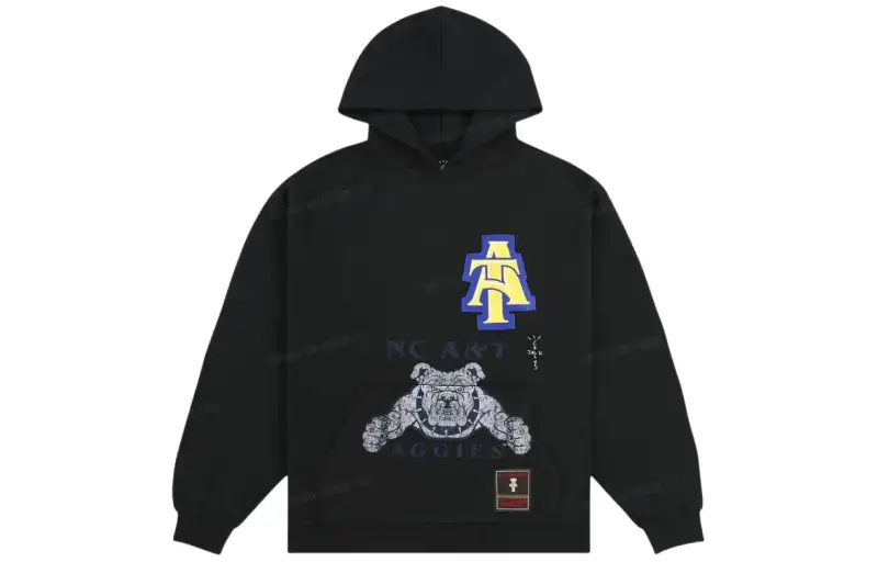 Travis Scott X Mitchell & Ness North Carolina A&T Aggies Overlap Pullover Hoodie