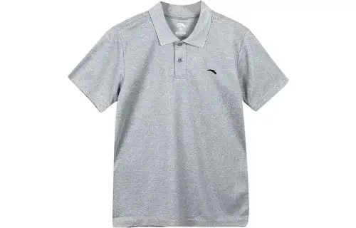 ANTA Polo Shirts Men's Gray Crew Neck Moderate Straight Fit