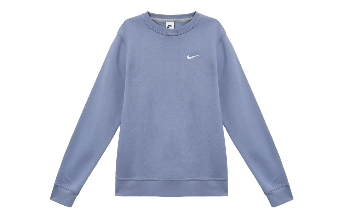 Nike Club Fleece Lined Crew Neck Casual Without Hood Sweatshirt Men's Light Purple