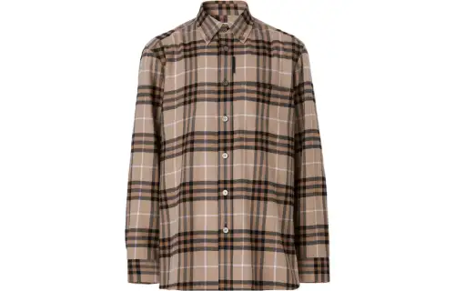 Burberry Shirts Men's Cookie Pointed Collar Moderate Shirt