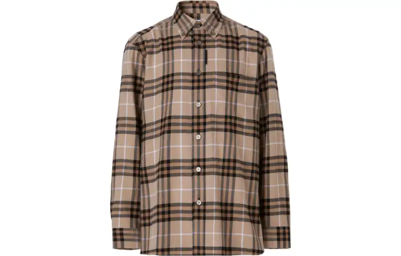 Burberry Shirts Men's Cookie Pointed Collar Moderate Shirt