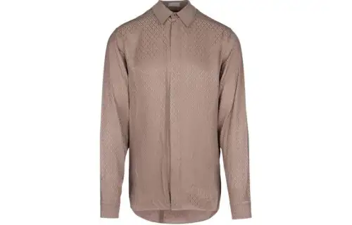 DIOR Shirts Men's Light Umber Lapel Moderate Other