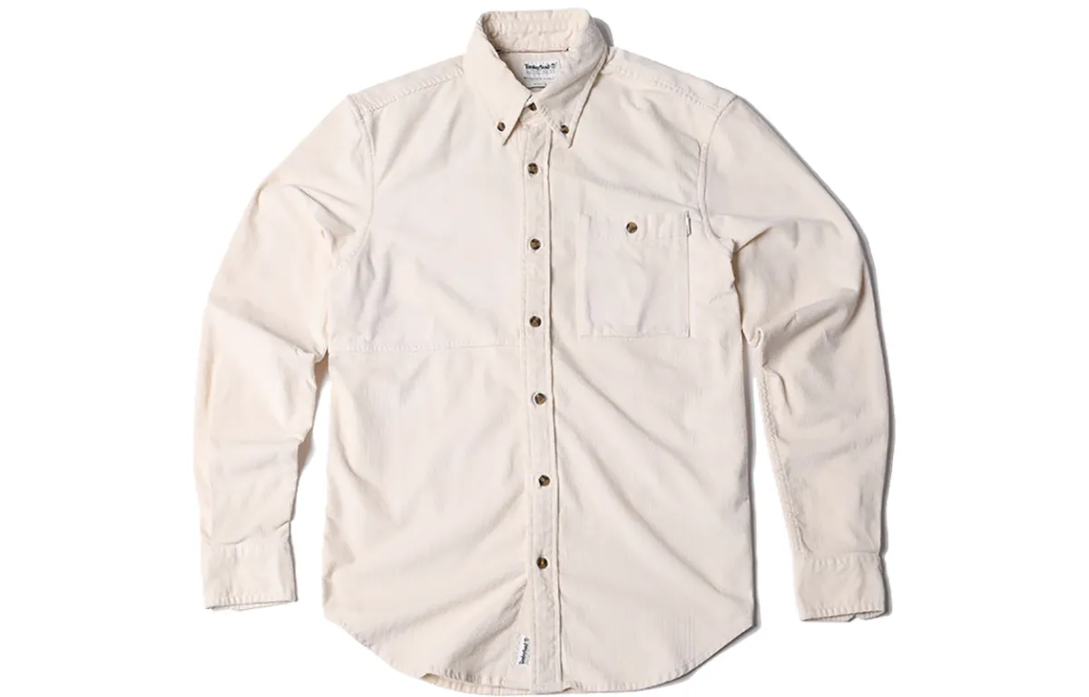 Timberland Shirts Men's Beige Lapel Moderate Straight Fit