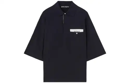 PALM ANGELS Sartorial Tape Cotton Polo Shirt