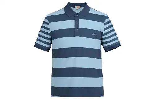 Burberry Polo Shirts Men's Blue Polo Collar Moderate Other