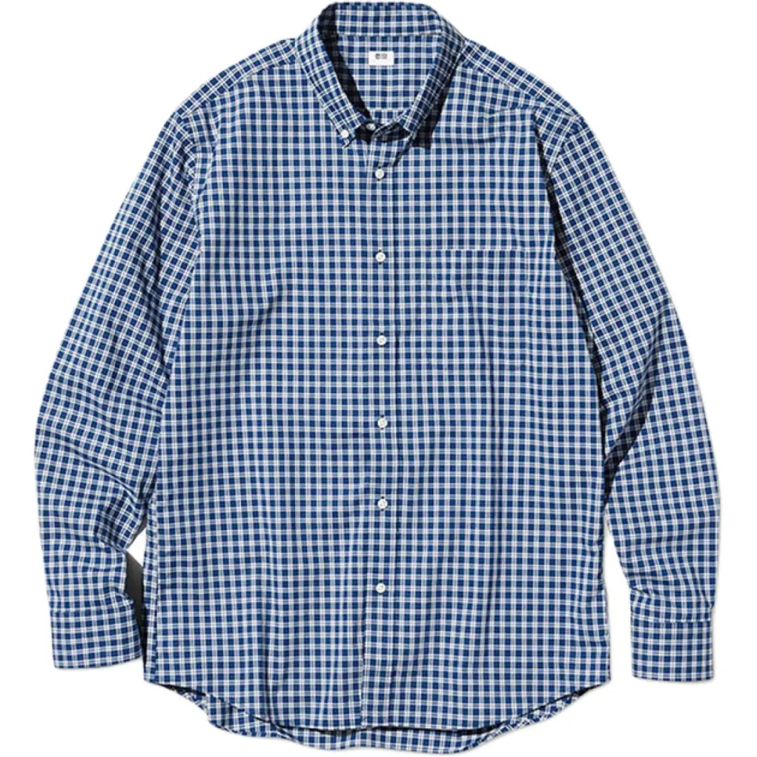 UNIQLO Shirts Unisex Lake Blue Lapel Moderate Other