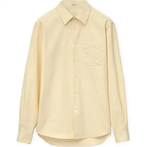 LOEWE Shirts Men's Yellow Lapel Moderate Other