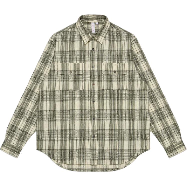 Рубашка CLOT Jacquard Button Long Sleeve Shirt (оливковая)