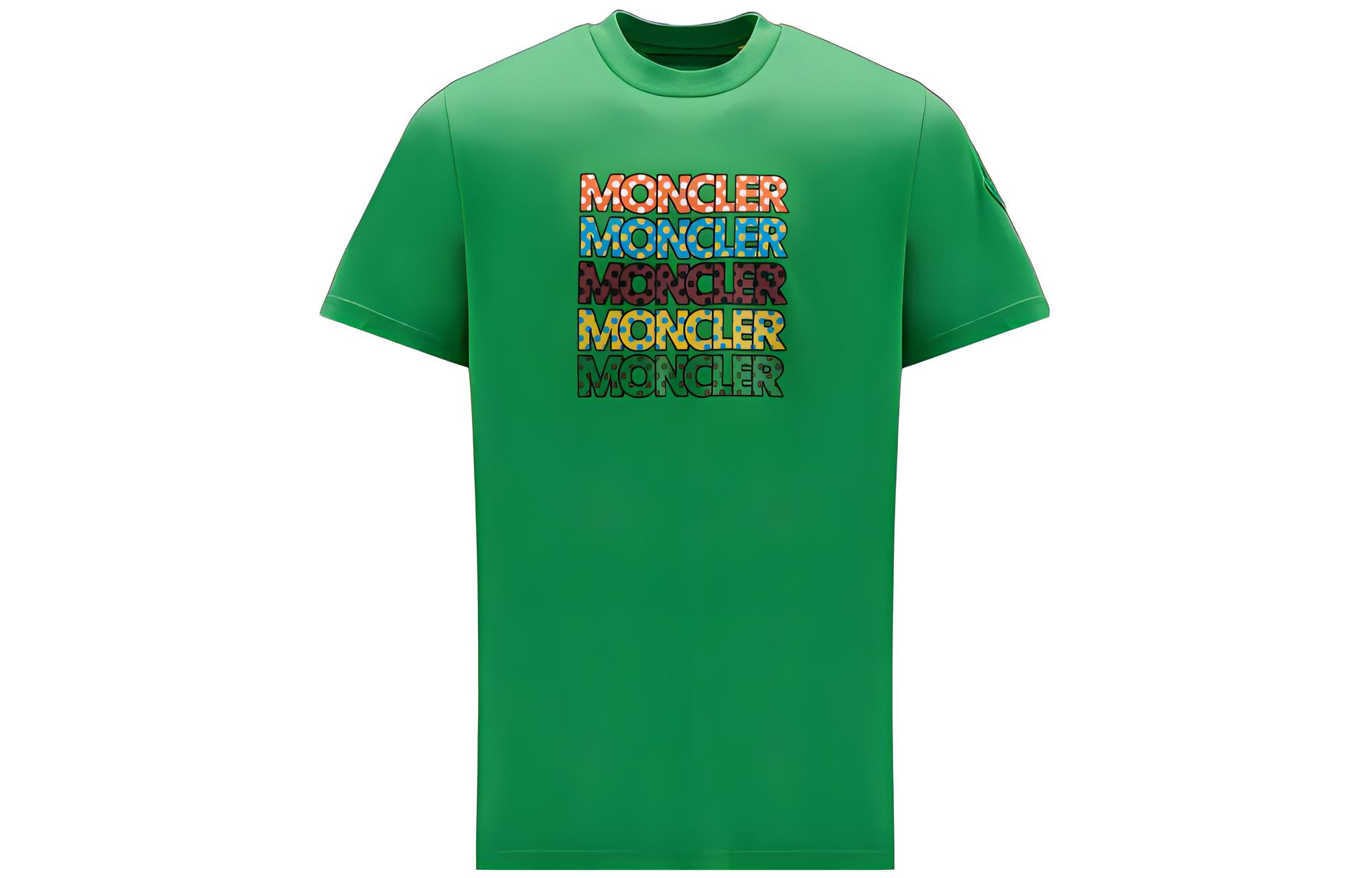 Мужская футболка Moncler H20928C00008M2326834 (зеленая)