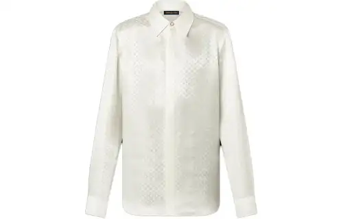 LOUIS VUITTON Monogram Long-Sleeved Silk Shirt