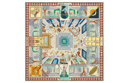 HERMES Silk Scarf Women's Multicolor