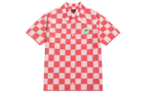 Vans Shirts Unisex Pink Lapel Moderate Shirt