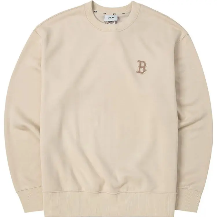 MLB Sweatshirts Unisex Beige Crew Neck Moderate