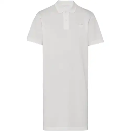 PRADA Polo Shirts Men's White Polo Collar Moderate Other