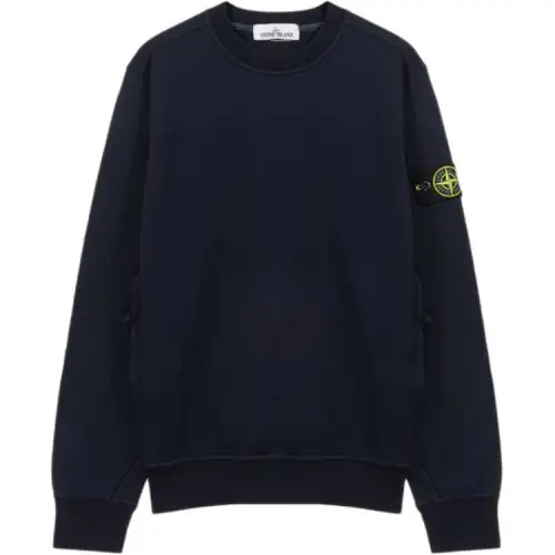 STONE ISLAND Waffen Patch Pocket Sweatshirt Navy