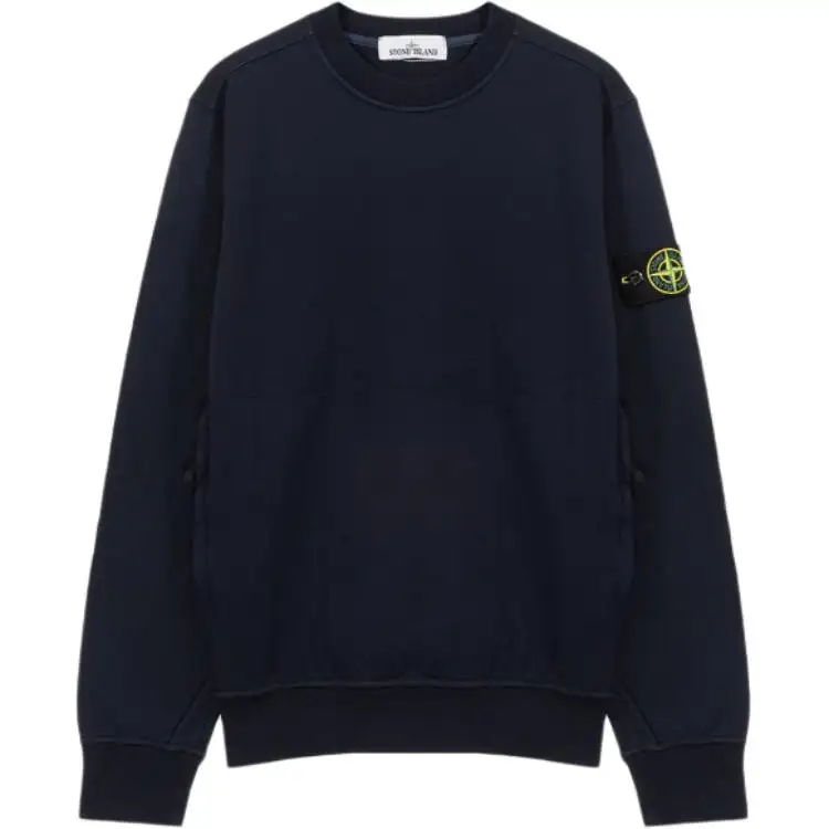 STONE ISLAND Waffen Patch Pocket Sweatshirt Navy