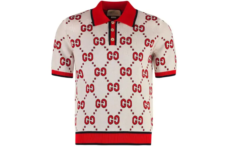 GUCCI SS23 Polo Shirt Men's Ivory