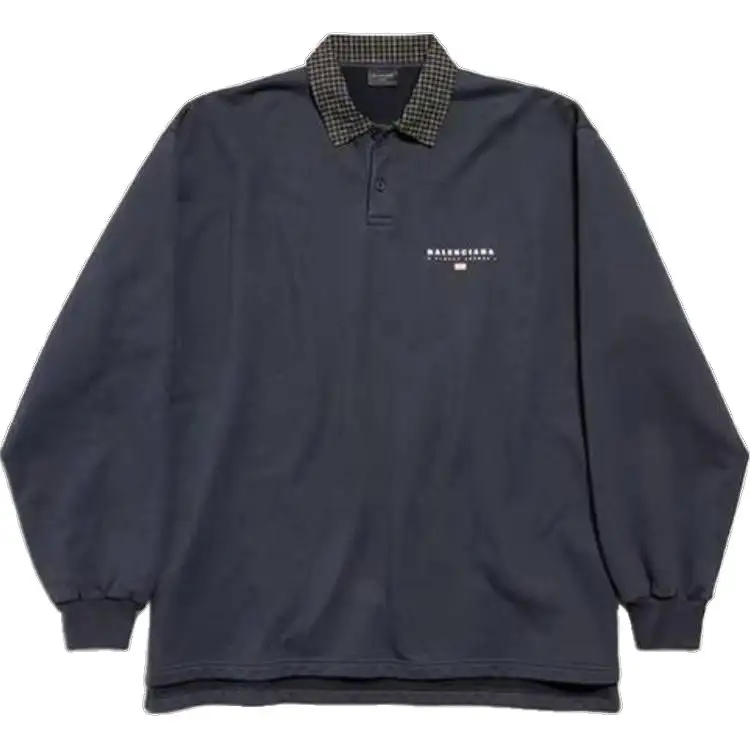 Balenciaga SS25 Polo Shirt Regular Fit Men's Faded Black