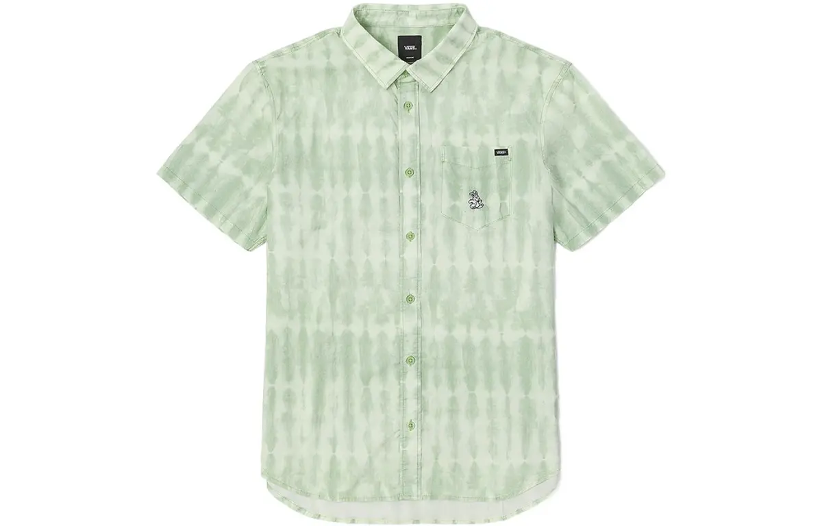 Vans Shirts Men's Light Green Lapel Moderate Shirt