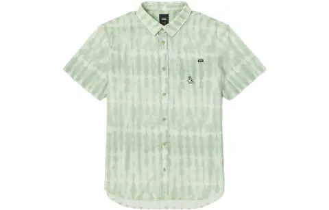 Vans Shirts Men's Light Green Lapel Moderate Shirt
