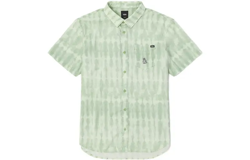 Vans Shirts Men's Light Green Lapel Moderate Shirt